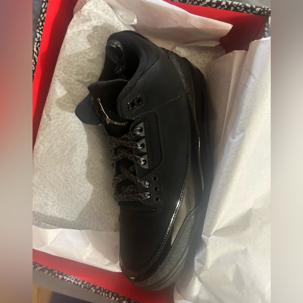 Jordan Black Sneakers with Patterned Accents